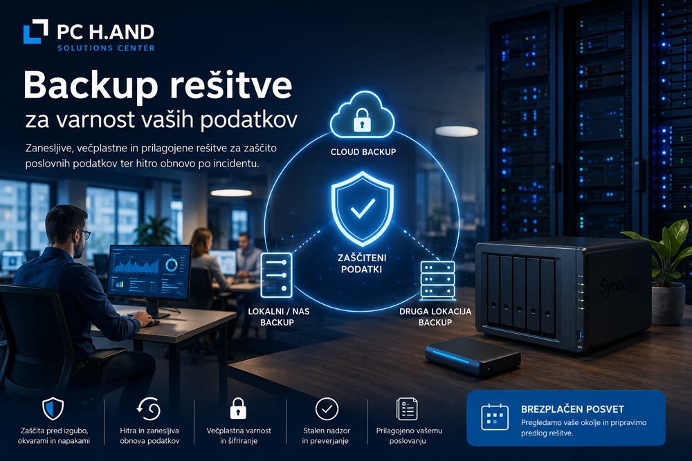 Backup rešitve za podjetja - PC H.AND IT rešitve